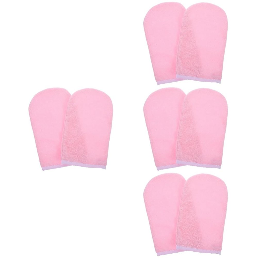 DEARMAMY 4pairs Paraffin Wax Moisturizing Gloves for Home Comfortable Hand Masks for Dry Skin Care and Paraffin Bath Skin-friendly Design