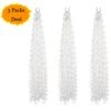 3X Passion Twist Crochet Braids Hair White Pre-Separated Synthetic Curly Braiding Hair 24 Inch 3 Packs Pre-twisted Passion Twist Braiding Hair Pre Looped Crochet 3X Braids for Black Women(24",60#) view 2