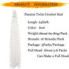 3X Passion Twist Crochet Braids Hair White Pre-Separated Synthetic Curly Braiding Hair 24 Inch 3 Packs Pre-twisted Passion Twist Braiding Hair Pre Looped Crochet 3X Braids for Black Women(24",60#) view 4