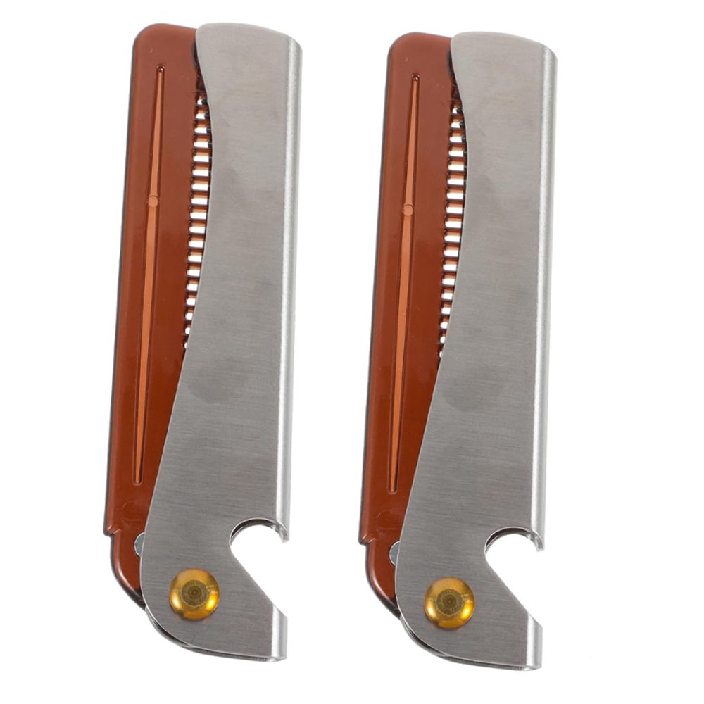 ARTSEWPLY 2pcs Beard Brush for Men Folding Mustache Comb Portable Beard Comb Styling Grooming Kit Stainless Steel for