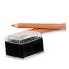 CALLARON 1pc Double Hole Pencil Sharpener Makeup Lip Liner Pencil Black Women Cosmetic Sharpener Eyeliner Lip Liner Black view 3