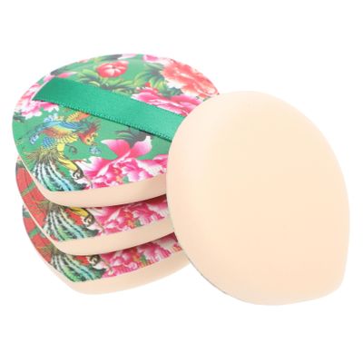 Ipetboom Teardrop Makeup Puff Set of 4 Thick Floral Beauty Sponges for Foundation and Setting Powder Non-Absorbent Suitable for Skin Types