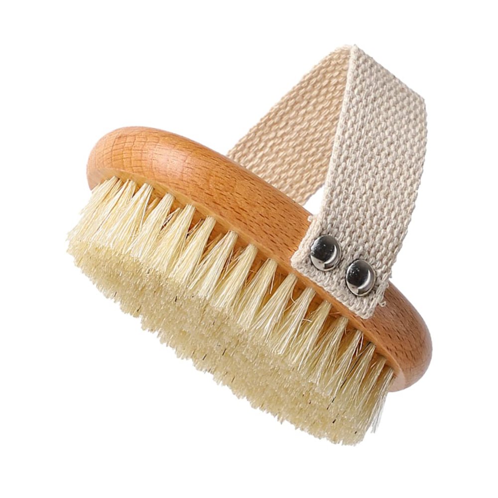 Ipetboom Shower Bathing Back Scrubber Natural Boar Bristle Exfoliating Brush for Skin Care Gentle Body for Hard Reach Areas for Daily Use and Relaxation
