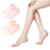 2 Pair Silicone Foot Socks to Repair Cracked Heels & Dry Skin, Moisturizing Socks for Rough Feet, Anti-Slip Spa Socks for Women Overnight (Pink/Orange) view 1