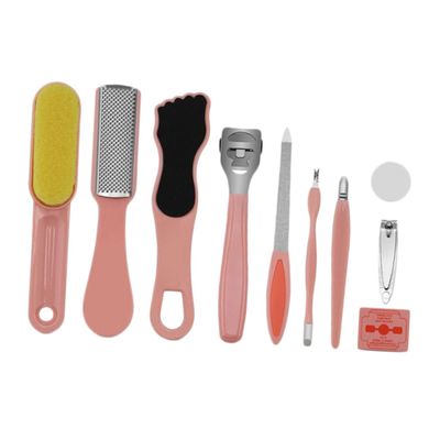 Stainless Steel Foot File Pedicure Tool Set 10 Piece for Calluses