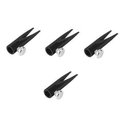 VICASKY 4pcs Single Hole Pencil Sharpener Aluminium Alloy Eyebrow Pencil Sharpening Tool Dual Shaped Slots Compact Design for Makeup Enthusiasts Go Use