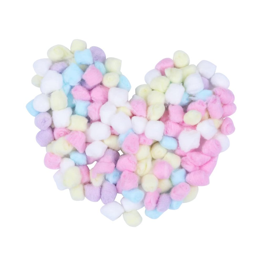 CALLARON 500g Colorful Face Cotton Balls Pure Cotton Makeup Removal Balls for Beauty Salon and Home Use Hypoallergenic and Absorbent for Skincare