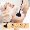 24 PCS Fan Brushes Esthetician, Soft Facial Brushes, Fan Brush, Multi Use Cosmetic Tools for Foundation Blush Loose Powder and Smear Etc (Black) view 3