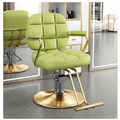 Barber Chair Salon Chair for Hair Stylist with Hydraulic Pump Adjustable Height 360 Degrees Swivel Hair Chair Spa Beauty Equipment,Green,B