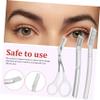 Healeved 1set Eyebrow Grooming Kit Transparent Scissors Trimmer for Easy Eyebrow Shaping Precise Trimming Lightweight Portable Beauty Tool for Travel view 3