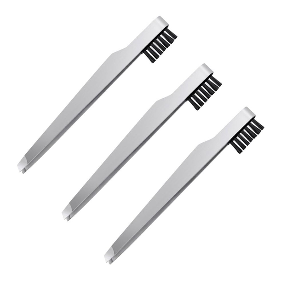 CALLARON 3pcs Stainless Steel Eyebrow Tweezers Set Angled Clamps for Shaping for Fine Hair Tool for Ladies