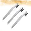 CALLARON 3pcs Stainless Steel Eyebrow Tweezers Set Angled Clamps for Shaping for Fine Hair Tool for Ladies view 2