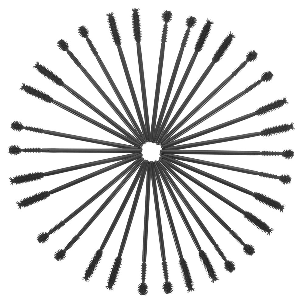 VICASKY 100pcs Disposable Eyelash Wands Eyebrow Brush Portable Lash Extension Brush for Women Includes Pineapple -shaped for Makeup Travel Daily Use