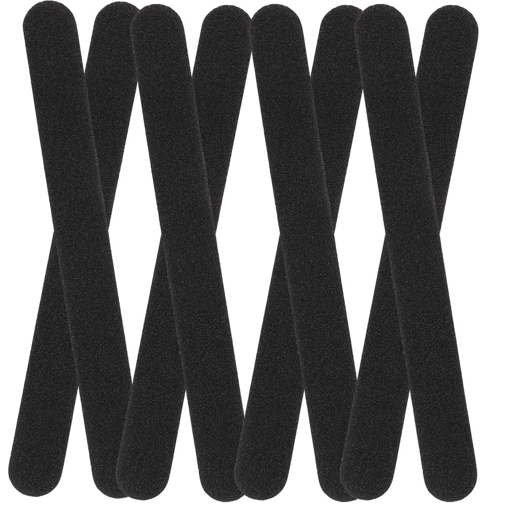 VICASKY 100pcs Chic and Stylish Black Sand Nail File Reusable Nail Filing Tools and Manicure