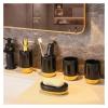 DUYHBAWRS Bathroom Toiletries Set Ceramic Toiletries 6-Piece Home Bathroom Toiletries Set(Black) view 1