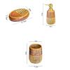 DUYHBAWRS 4-Piece Bathroom Toiletries Set Ceramic Toiletries for Household Bathroom Toiletries view 2