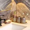 DUYHBAWRS 4-Piece Bathroom Toiletries Set Ceramic Toiletries for Household Bathroom Toiletries view 4
