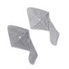 CALLARON 2pcs Fleece Hair-Drying Cap Soft Absorbent Hair Shower Cap for Chemotherapy Long Grey view 1