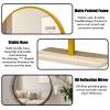11.8in/15.7in/17.7in Desktop Mirror with Metal Frame, Gold/Black Round Vanity Mirror, with Stand, 360 Rotation, for Vanity, Entryway, Living Room(Black,30cm/11.8in) view 3