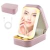 Jaxbo Travel Makeup Bag with LED Lighted Mirror, Cosmetic Train Case with 3 Color Setting, Makeup Train Case with Dividers for Women Jewelry Accessories view 1