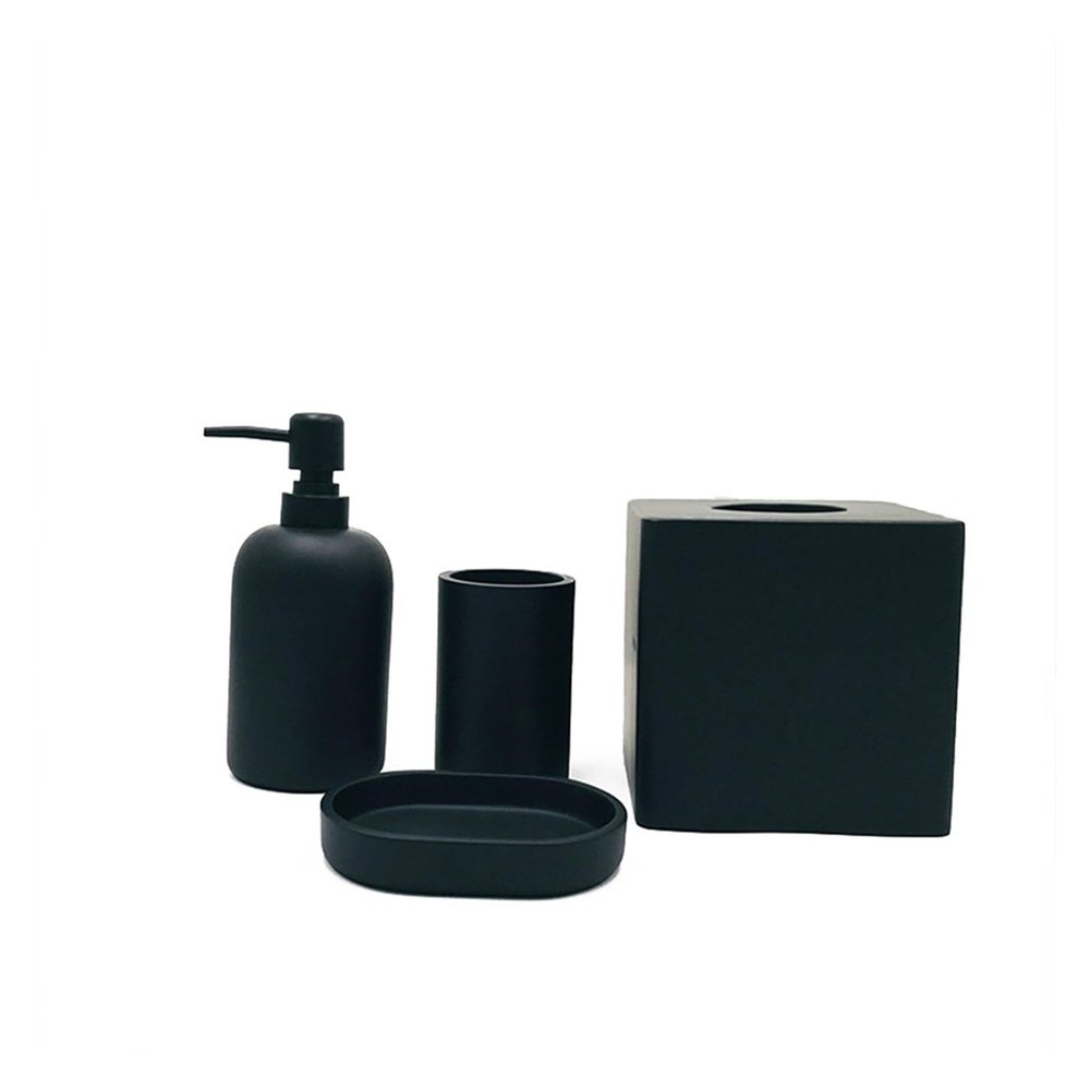 DUYHBAWRS Matte 4-Piece Hotel Bathroom Toiletry Set Hand wash Bottle mouthwash Cup