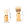 PartyKindom 2pcs Beard Brush with Handle Durable Shaving Brush for Men for Facial Hair Styling and Grooming Lightweight and Travel-friendly Shave Accessory view 4