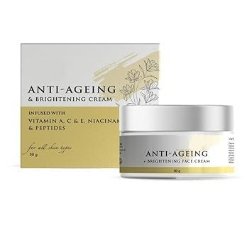 DT Anti Ageing & Brightening Cream with Niacinamide, Vitamin-A & C & Peptides | Minimizes Fine Lines & Wrinkles, Improve Collagen &...
