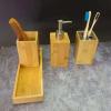 DUYHBAWRS Bath Set Bath Toothbrush Mouthwash Three-Piece Multifunctional Bath Set view 4