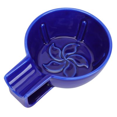 CALLARON 1pc Ceramic Shaving Bowl for Men and Practical Shaving Soap Container for Home Use Blue for Barber and Personal Grooming