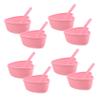BESTYASH 8sets Heart Shaped Facial Mask Mixing Bowl Spatula Plastic Skin Care Tool for Face Masks Creams for Home and Spa Use view 1