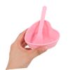 BESTYASH 8sets Heart Shaped Facial Mask Mixing Bowl Spatula Plastic Skin Care Tool for Face Masks Creams for Home and Spa Use view 3