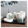DUYHBAWRS 6-Piece Ceramic toiletries kit Bathroom Set Wedding toiletries kit Assembly Tray view 1