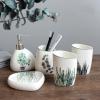 DUYHBAWRS 6-Piece Ceramic toiletries kit Bathroom Set Wedding toiletries kit Assembly Tray view 3