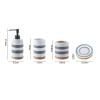 DUYHBAWRS Wash Set Ceramics Five Piece Set Soap Box Gargle Cup Soap Bottle Toothbrush Holder Bathroom Decor view 2