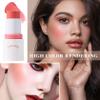 Cream Blush Stick with Brush and Makeup Sponge,Waterproof Multi Cream Makeup Stick,Lightweight,Long-lasting,2 in 1 Multi Blush for Cheeks & Lip Tint & Eyeshadow K view 2