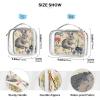 sanluoli 2 Pack clear Rabbits and Flowers Watercolor hanging toiletry bag TSA approved transparent makeup bag travel Airport Airline Compliant view 4