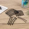 6pcs Combs, 3 Styles Black Alloy Teeth Hair Comb for Buns Stylish Updo Comb Hairstyle Accessories for Women view 3