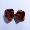 14CM Fashion Large Grosgrain Ribbon Bow For Hair Clips Bowknot Pinwheel Bows For Headband Hair Accessories (10Pcs Brown, With No Clip) view 1