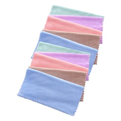 CALLARON 10pcs for Makeup Removal Compact Coral Fleece Face Washcloths Colors for Home and Travel Use Present for Women