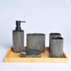 DUYHBAWRS Ceramics Bathroom Wash Set Mouth Cup Wash Toothbrush Holder Cotton Swab Box Bathroom Kit(D) view 1