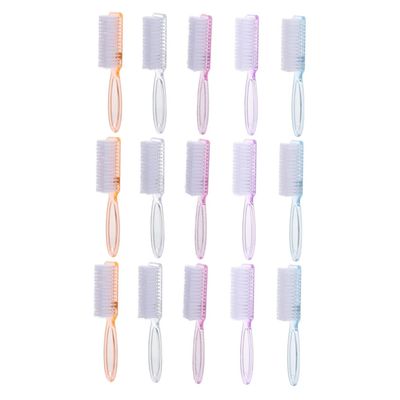 VICASKY 15pcs Manicure Brush Nail Cleaning Brush Comfortable Grip for Fingernails Toenails