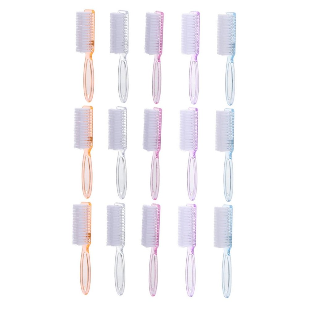 VICASKY 15pcs Manicure Brush Nail Cleaning Brush Comfortable Grip for Fingernails Toenails