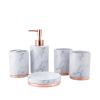 DUYHBAWRS Bathroom Ceramic Five-Piece Couple Dental Cup Life Home Bathroom Supplies Mouthwash Cup Toiletry Set view 1