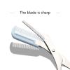 DIIOOMIEEU Stainless Steel Eyebrow Trimmer Scissor with Comb for Facial Hair Removal Grooming Shaping Shaver Cosmetic Makeup Access view 3