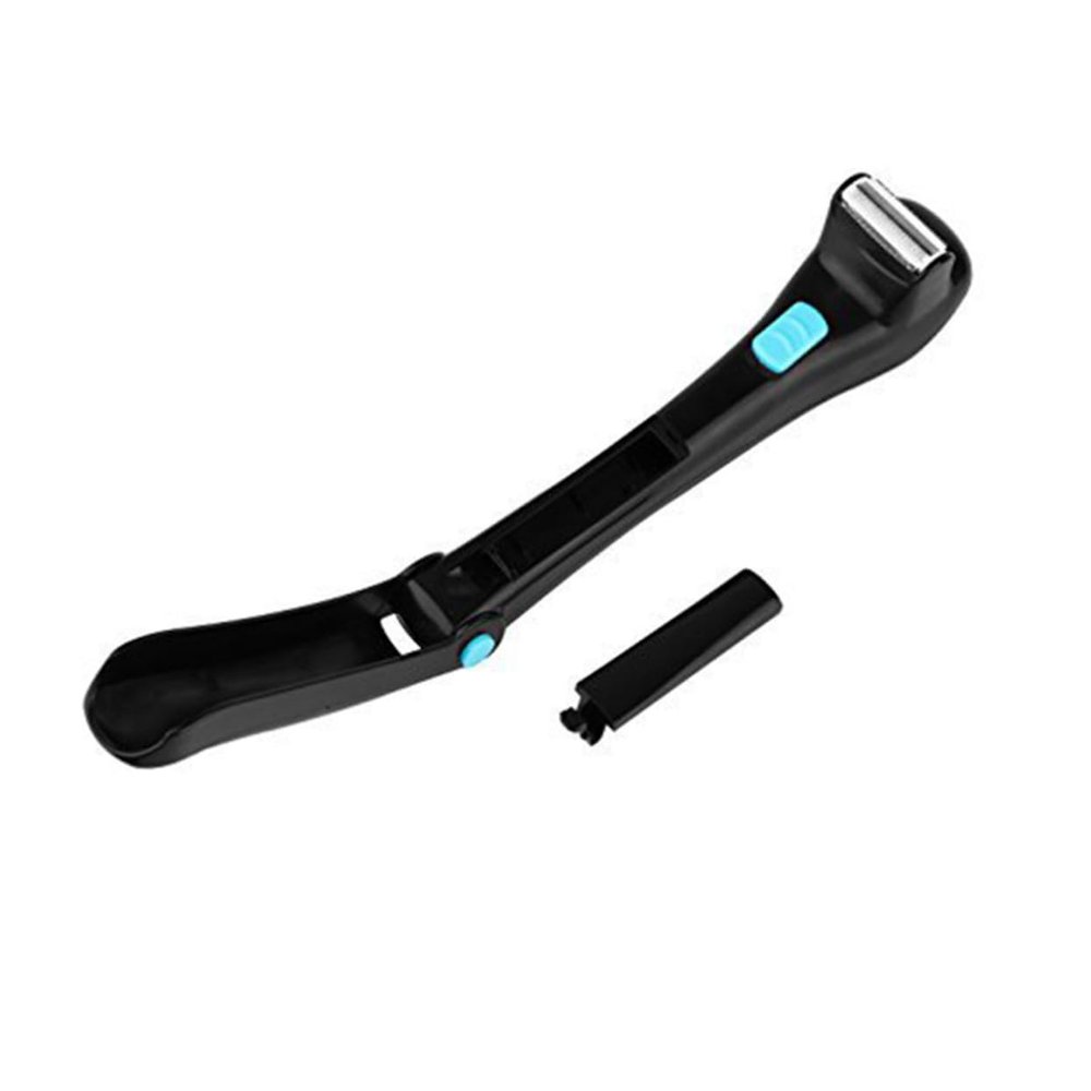 PartyKindom Men's Electric Body Shaver Back Hair Remover Back Razor DIY Grooming Tool (Black)
