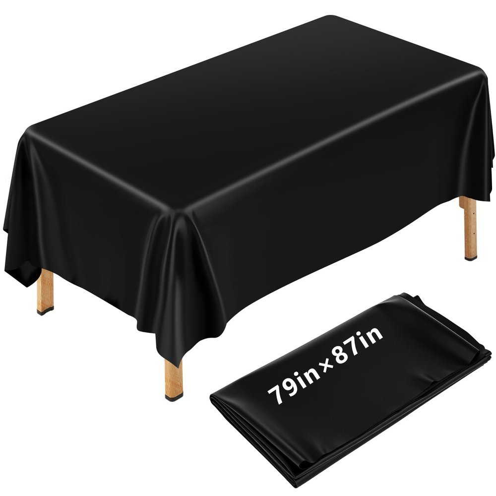 CroBlissful 87 x 79 Inch Wax Mat for Esthetician Bed Reusable Massage Bed Cover Waterproof PVC Wax Pad Cover for Massage Table Oilproof Waxing Table Sheet for Spa Tattoo Beauty Grafting (Black)