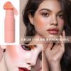 Cream Blush Stick with Brush and Makeup Sponge,Waterproof Multi Cream Makeup Stick,Lightweight,Long-lasting,2 in 1 Multi Blush for Cheeks & Lip Tint & Eyeshadow P view 2