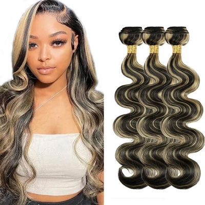 TARPION FB27 Bundle P1B27 Body Wave Human Hair Bundles Peruvian Virgin Hair Highlight Blonde Body Wave Bundles Human Hair 16 16 16 Inch
