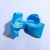 10Pcs Large Grosgrain Ribbon Hair Bows, 14cm, Hair Clips and Headband Accessories (10Pcs Blue, With Clip) view 1