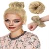 Ausing Women Messy Bun Natural Curl Wavy Hair Buns Wig Bun with Elastic Rubber Band Scrunchies Ponytail Extension Hairpiece for Girls Ash Blonde view 1